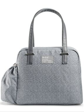 Fit + Fresh Laketown Women's Insulated Tote Lunch Bag Grey Herringbone